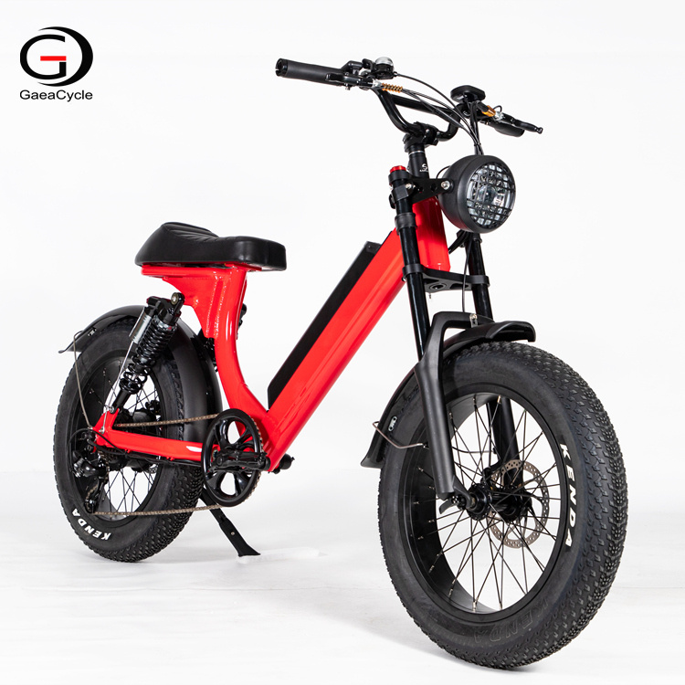 GaeaCycle Step Through Electric Bike, 20 Inch Fat Tire E Bike, 500W High Speed Motor, 15Ah Large Battery, Long Range All-terrain Ebikes